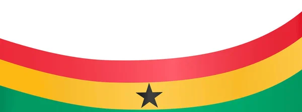 Хвиля Прапора Гани Ізольована Пінгу Або Прозорому Тлі Симбол Гана — стоковий вектор