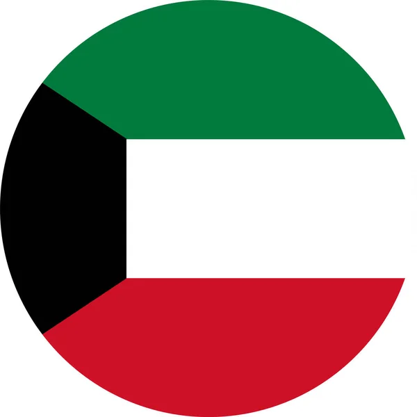 Σημαία Του Κουβέιτ Σχήμα Κύκλου Απομονωμένη Png Διαφανές Φόντο Σύμβολο — Διανυσματικό Αρχείο
