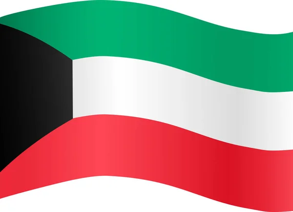 Κουβέιτ Κύμα Σημαία Απομονώνονται Png Διαφανές Φόντο Σύμβολο Κουβέιτ Εικονογράφηση — Διανυσματικό Αρχείο