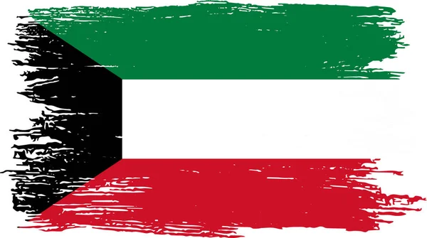 Σημαία Κουβέιτ Πινέλο Χρώμα Υφή Απομονώνονται Png Διαφανές Φόντο Σύμβολο — Διανυσματικό Αρχείο