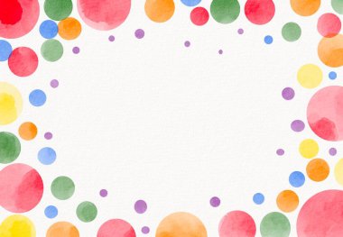 Gökkuşağı nokta desenli suluboya arka plan. LGBT Gurur Ay dokusu konsepti. 