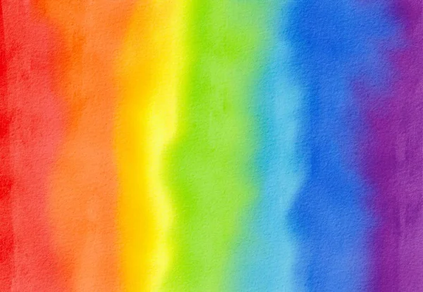 Rainbow Flag Watercolor Background Lgbt Pride Month Texture Concept — Stock Photo, Image