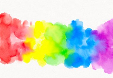 Gökkuşağı bayrağı suluboya arka plan. LGBT Onur Ay dokusu konsepti.