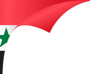 Png arkaplanda Suriye bayrağı dalgası izole edildi