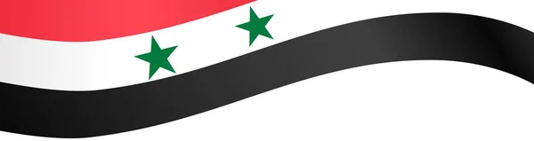 Die Syrische Flagge Weht Isoliert Auf Png Hintergrund — Stockvektor