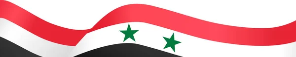 Drapeau Syrien Isolé Sur Fond Png — Image vectorielle