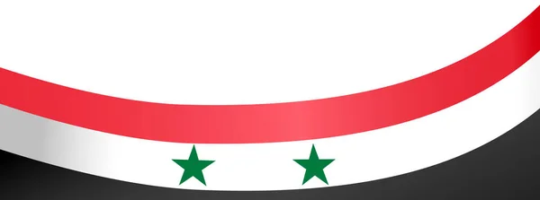 Die Syrische Flagge Weht Isoliert Auf Png Hintergrund — Stockvektor
