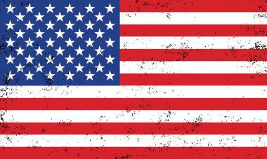 Fırça boyalı Amerikan bayrağı