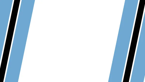 悬挂白底的博茨瓦纳国旗 — 图库矢量图片