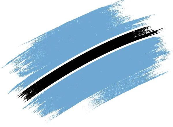 白底漆成的博茨瓦纳国旗 — 图库矢量图片