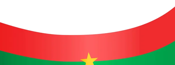 Burkina Faso Flag Flying White Background — стоковий вектор