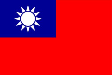 Taiwan flag standard shape and color