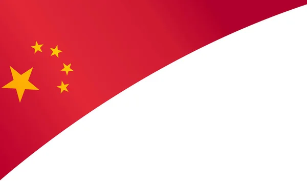 China Flag Flying White Background — ストックベクタ