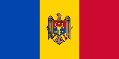 Moldova flag standard shape and color