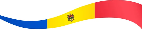 Moldova Flag Flying White Background — Vector de stock