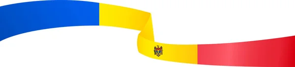 Moldova Flag Flying White Background — 图库矢量图片