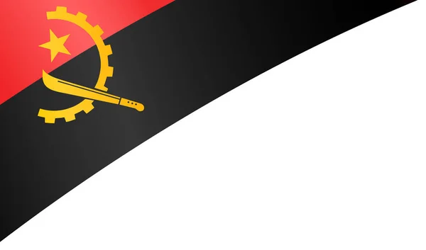 白色背景下悬挂的安哥拉国旗 — 图库矢量图片