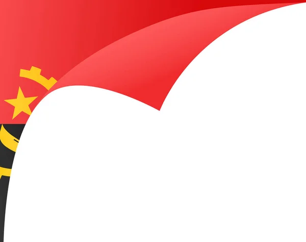 Bandera Angola Sobre Fondo Blanco — Vector de stock