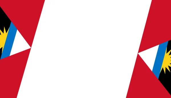 Σημαία Αντίγκουα Και Μπαρμπούντα Λευκό Φόντο — Διανυσματικό Αρχείο