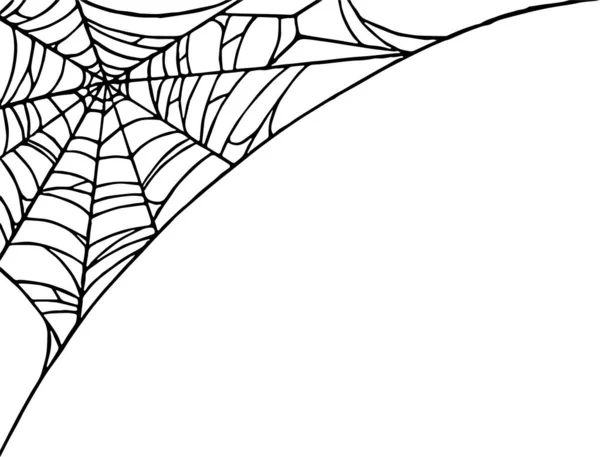 クモの巣でハロウィンパーティーの背景は 隔離されたPngまたは透明なテクスチャ テキストのための空白のスペース ポスター パンフレット オンライン広告 ベクトルイラストのための要素テンプレート — ストックベクタ