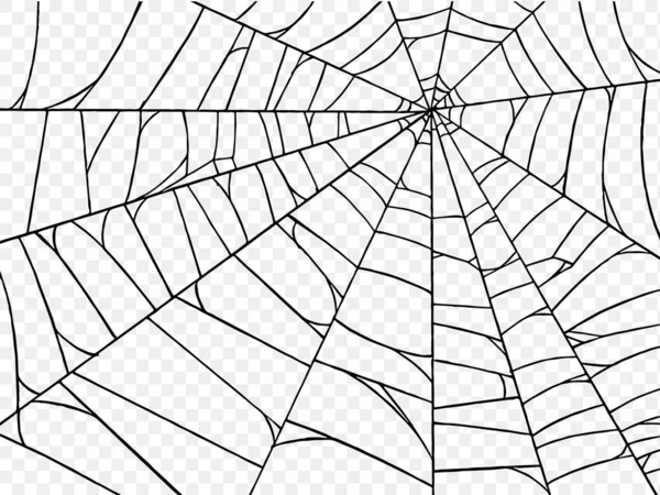 Halloween Party Background Spiderwebs Isolated Png Transparent Texture Blank Space — Stock Vector