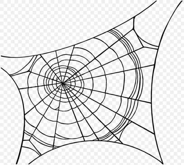 Halloween Party Hintergrund Mit Spinnennetzen Isoliert Png Oder Transparente Textur — Stockvektor