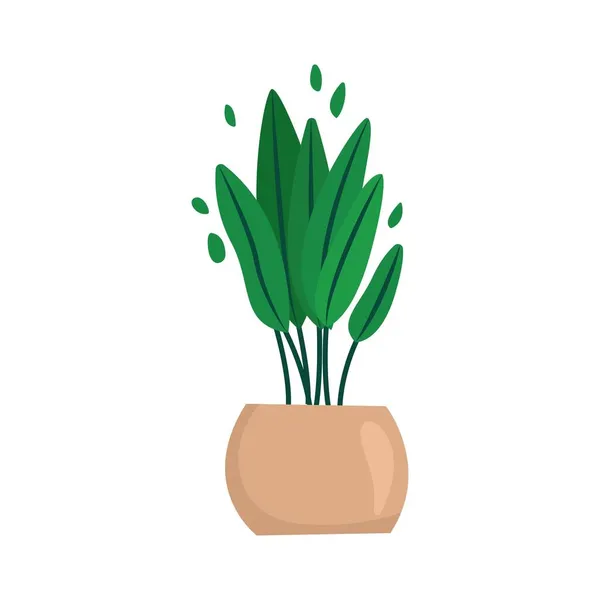 Woonachtig in een pot. Vector illustratie in platte stijl — Stockvector