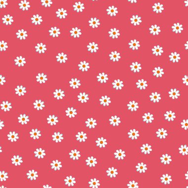 Çiçeksiz desen. Bitkiler ve çiçekler şirin yaz baskısı. Vektör illüstrasyonu.