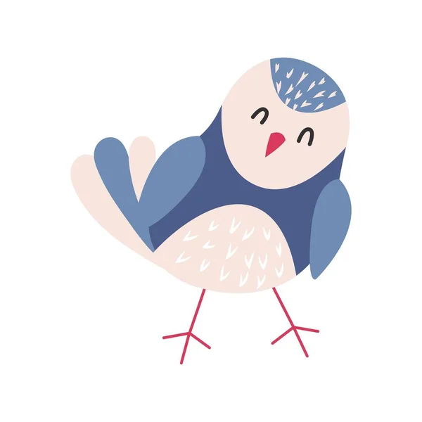 Милий Маленький Птах Екзотичний Птах Векторні Ілюстрації — стоковий вектор