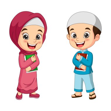 Karikatür müslüman çocukların Kuran 'ı tutarken ki yansıması.