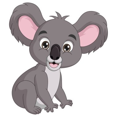Şirin bebek koala çizgi filminin vektör çizimi