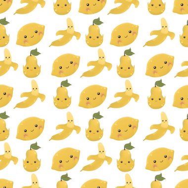 muz, limon ve armut deseni