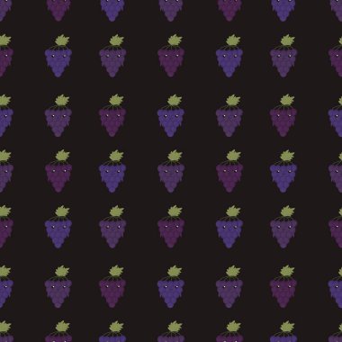 Mavi üzümlü şirin desen