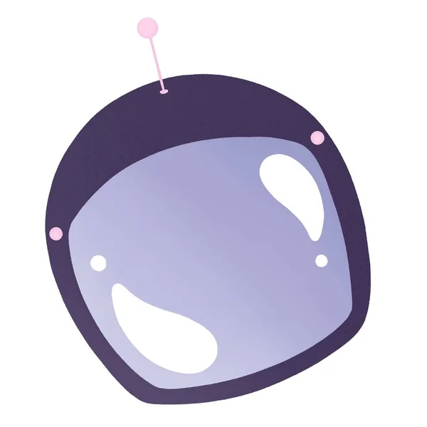 可愛い紫の宇宙服ヘルメット — ストック写真