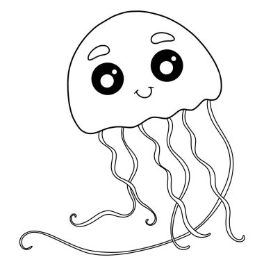 boyama sayfası - sevimli gülümseyen ahtapot