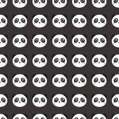 Çocuklar için pandalı şirin desen