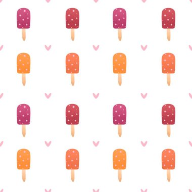 çok renkli dondurmalı desen