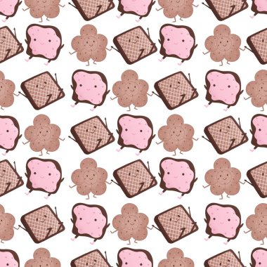 Waffle, çörek ve sandviç deseni