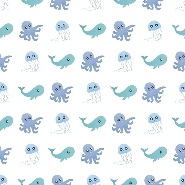 Kleurplaat Schattige Glimlachende Octopus — Stockfoto