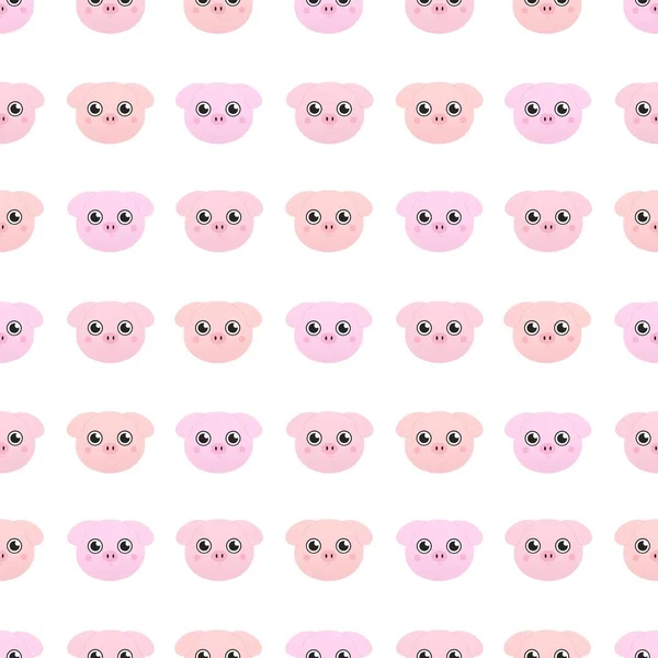 豚のいる子供のためのかわいいパターン — ストック写真