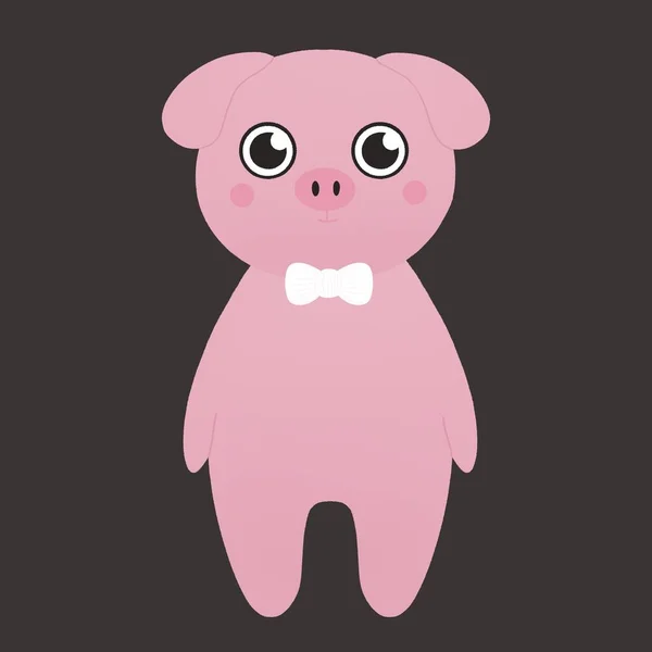 Pembe yanaklı sevimli pembe domuz.
