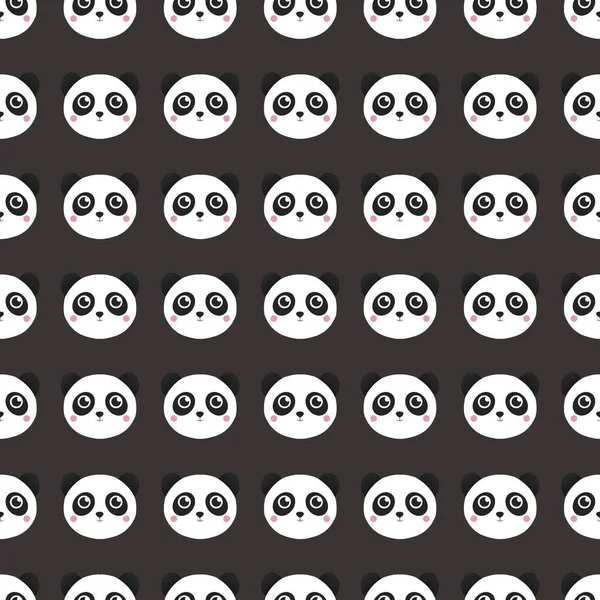 Niedliches Muster Mit Pandas Für Kinder — Stockfoto