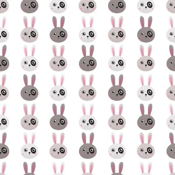 Cute Pattern Kids Hares — Stock Photo, Image