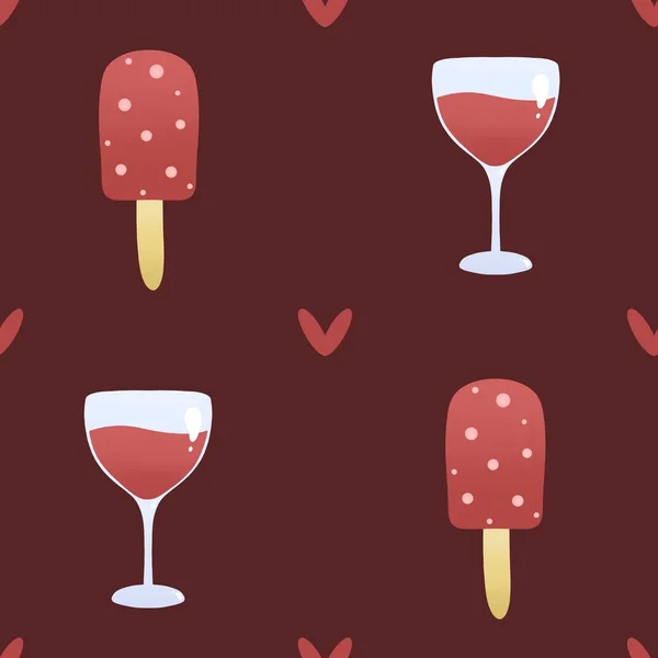 Muster Mit Eis Und Wein — Stockfoto