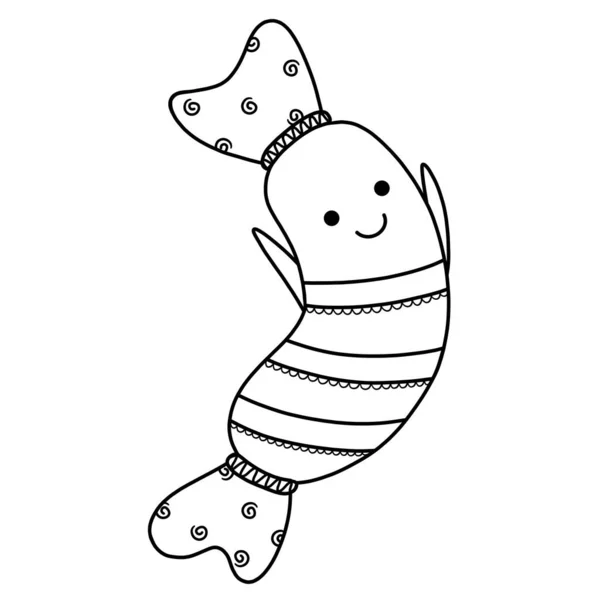 Coloring Page Cute Candy — Stock Photo, Image