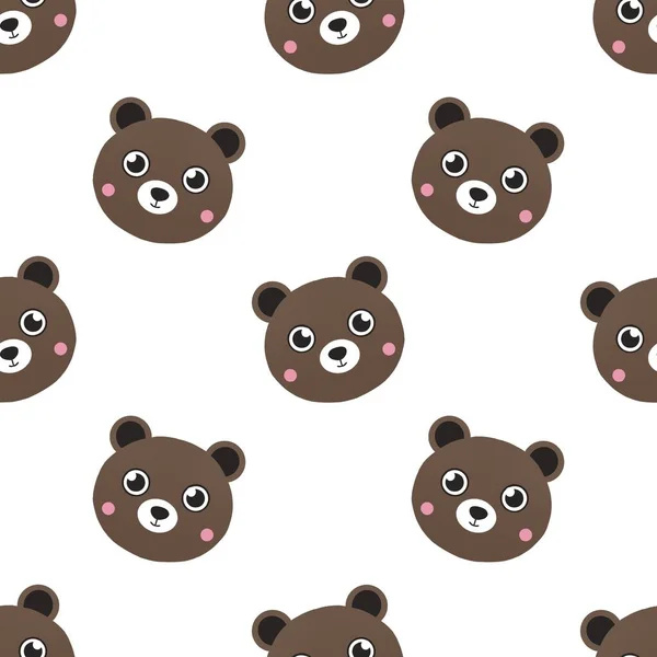 Niedliches Muster Für Kinder Mit Bären — Stockfoto
