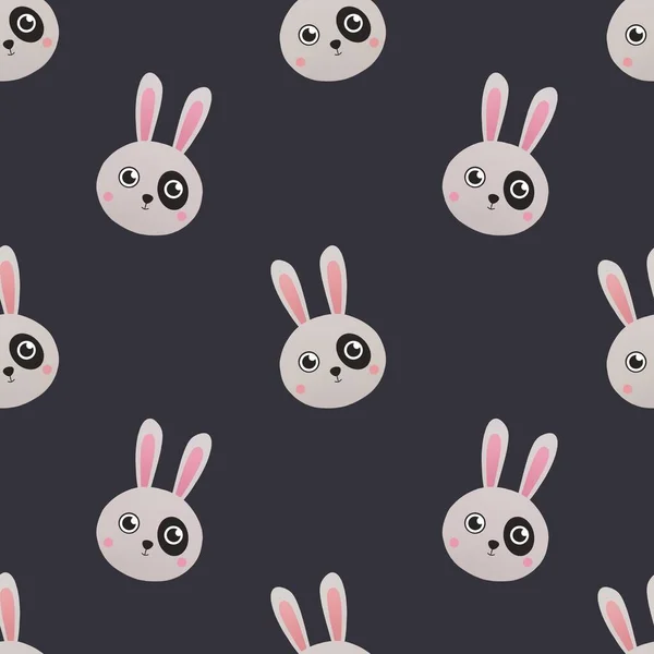 Cute Pattern Kids Hares — Stock Photo, Image