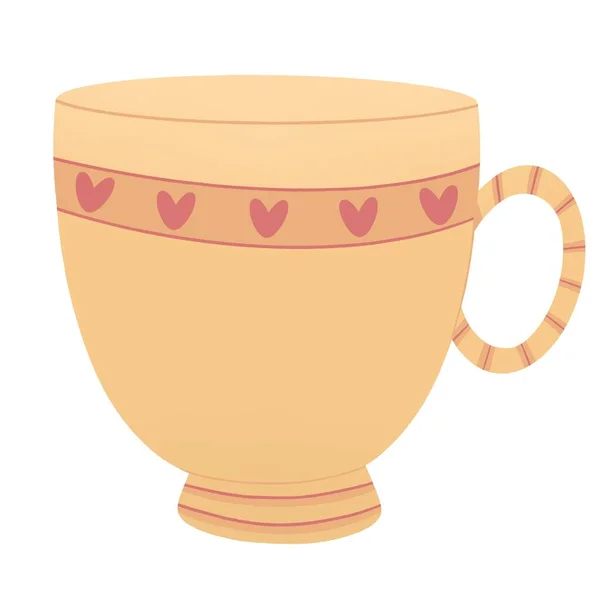 Cute Illustration Valentine Day Cup — Stock Photo, Image