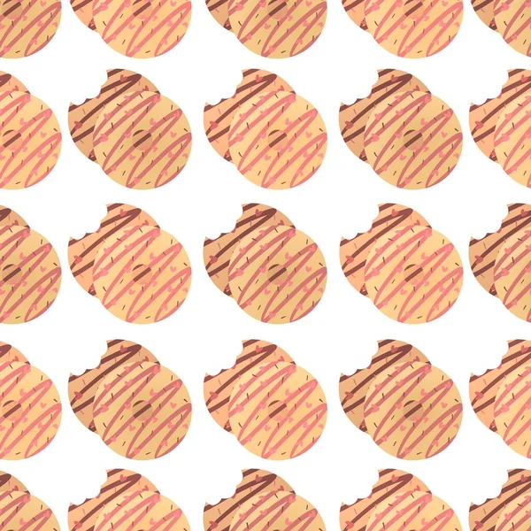 可爱的情人节花纹 甜甜甜圈 — 图库照片