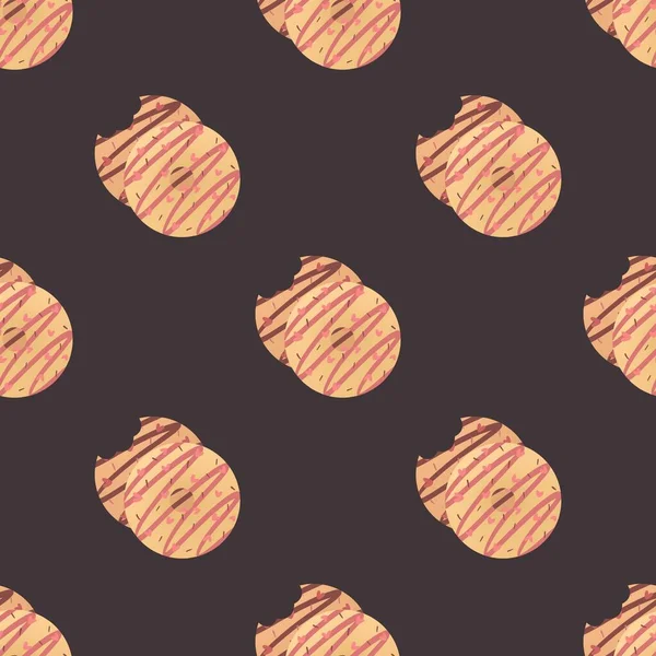 Padrão Dia Bonito Dos Namorados Donuts Doces — Fotografia de Stock